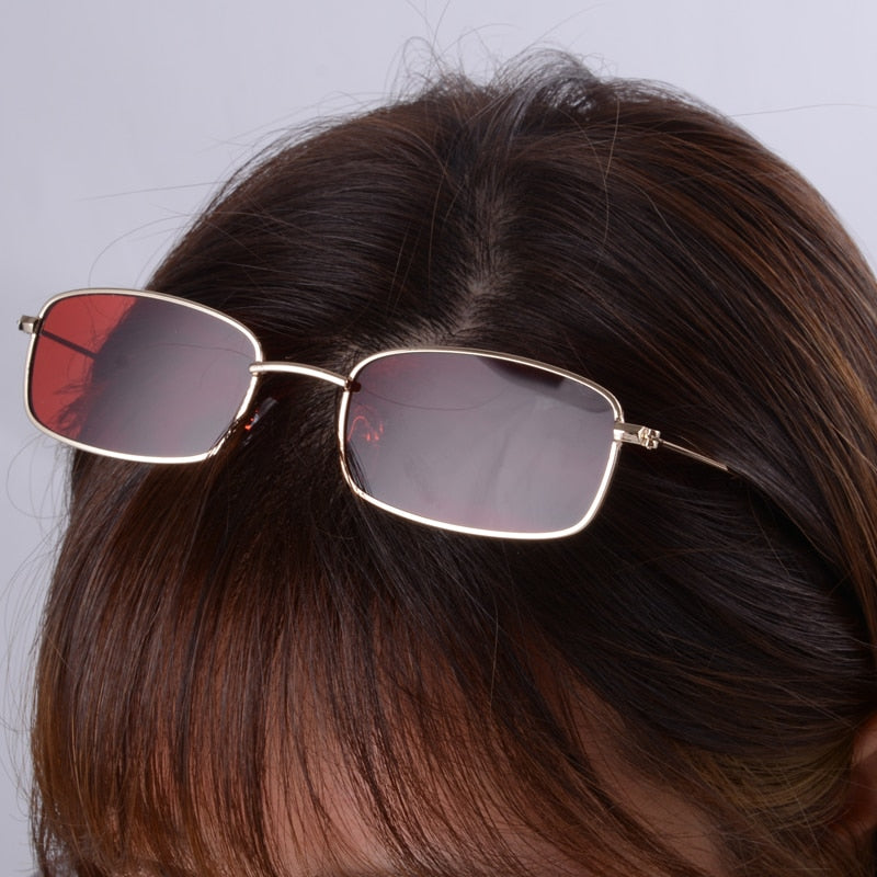 Vintage Square Sunglasses Women Retro Mirror Metal Frame Sun Glasses Female Fashion Oculos De Sol Feminino