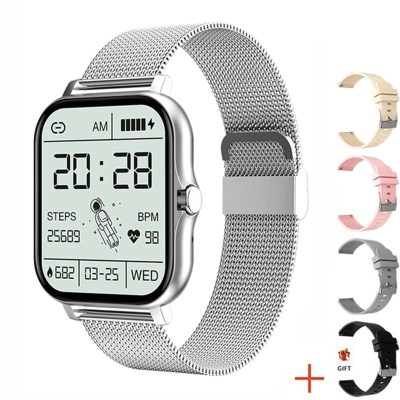 Women Smart Watch Men 1.69&quot; Full Touch Screen Heart Rate Fitness Tracker Ladies Watch Bluetooth Call Smart Clock for Android IOS