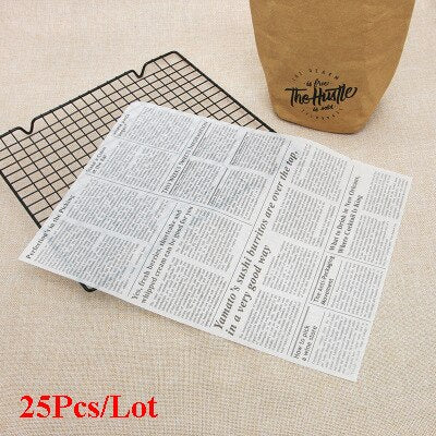 Parchment Paper Grease Resistant Basket Liner Oilpaper, Bread Sandwich Burger Fries Wrappers - White / Brown, Baking Tools