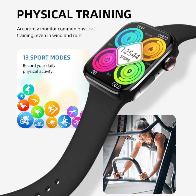 2022 NEW Smartwatch HW8 Max Men 1.99&quot; full screen NFC Right angle design bluetooth call Women Smart Watch PK DT7 W57 W27 HW22