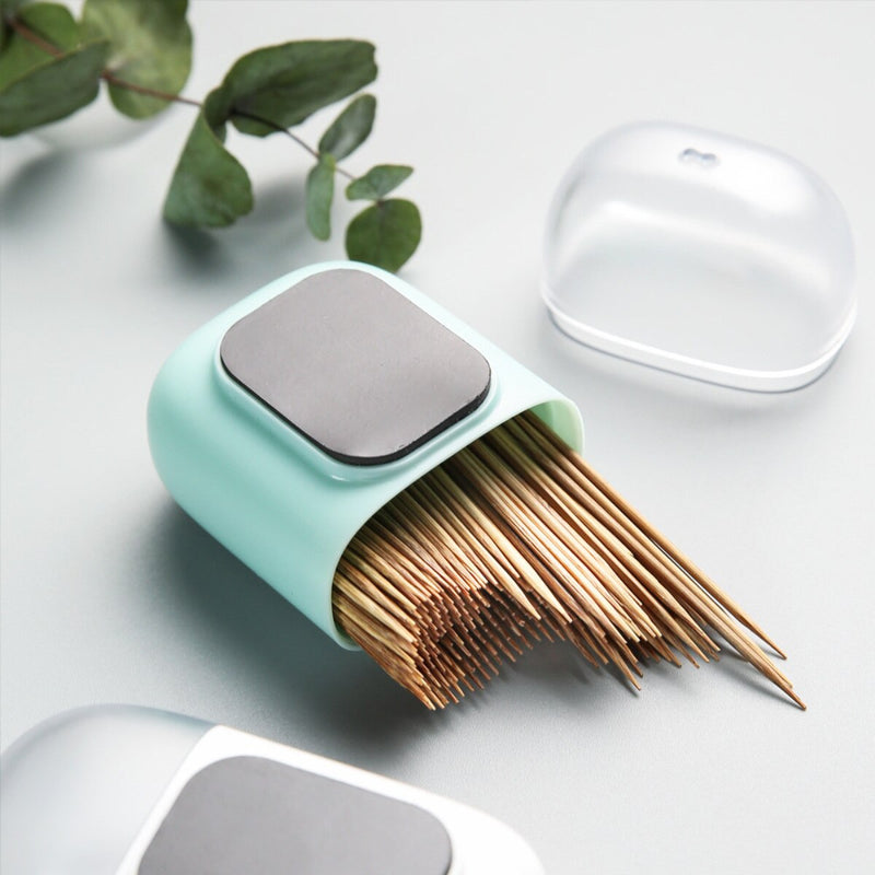 Magnetic Refrigerator Toothpick Holder Container Creative Toothpick Dispenser Household Table Toothpick Storage Box with Magnet