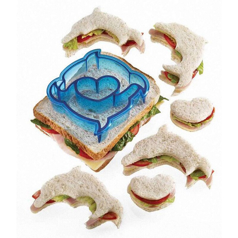 Diy Sandwich Cutter Mould Children Funny Cartoon Lunch Breakfast  Food Cutting Die Bread Mold Baking Tool Kitchen Accessories