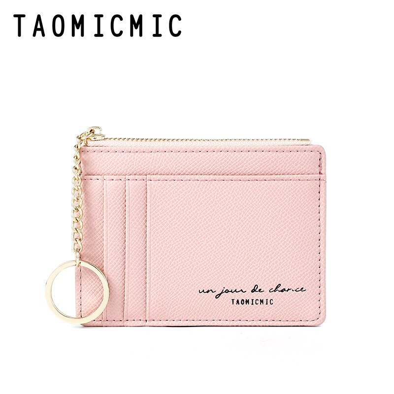 New Women Wallets Zipper PU Leather Coin Purse Mini Key Chain Small Wallet Multi-card Bit Card Holder Card Holder