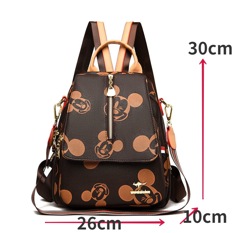 Disney Mickey New Women&#39;s Backpack Luxury Brand Women&#39;s Backpack Large Capacity Multifunctional Fashion Travel Backpack