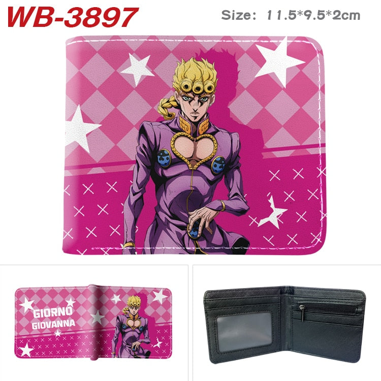 Anime Jojo Bizarre Adventure Cartoon Wallet Men PU Leather Coin Purse with Card Holder