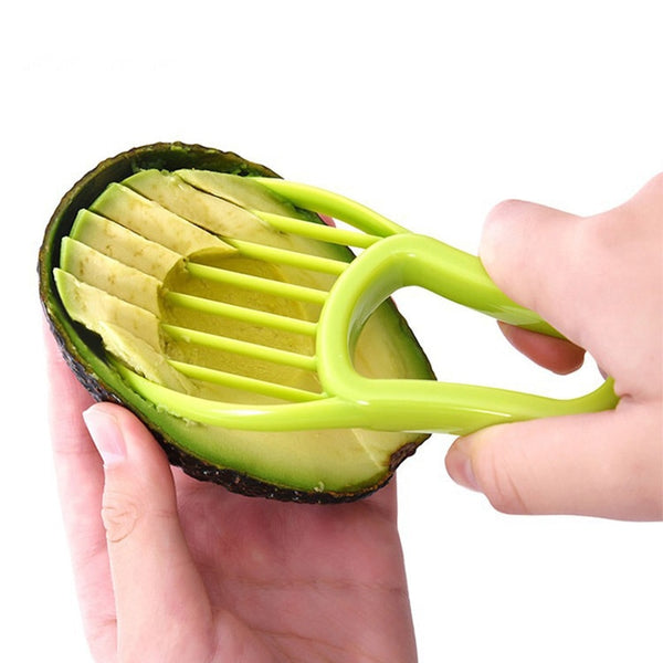 3 In 1 Avocado Slicer Shea Corer Butter Fruit Peeler Cutter Pulp Separator Plastic Knife Kitchen Vegetable Tools Kitchen Gadgets