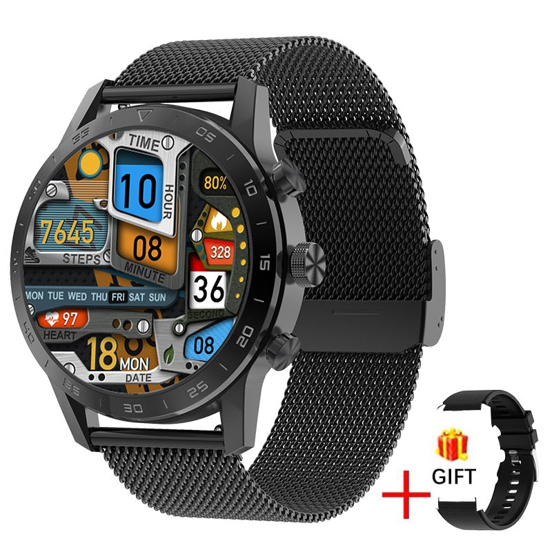 2022 Smartwatch Man AMOLED Full Touch Screen Bluetooth Dial Contacts Sync Heart Rate Healthy Sport Watches Man Smart Watch Men