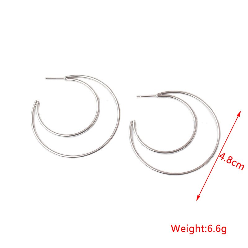 Big Hexagon Hoop Earrings for Women Exaggerated Hollow Geometric Statement Earrings Gold Color Metal Hoop Earrings pendientes