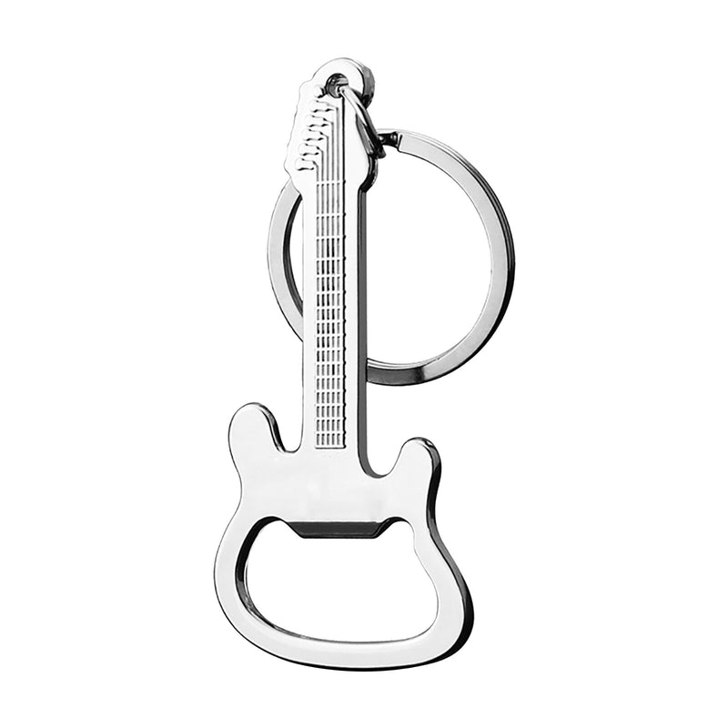 Retro Guitar Opener Metal Key Chain Creative Music Things That Make Life Easier with Kids Silicone Bottle Caps Wine Cool Stick