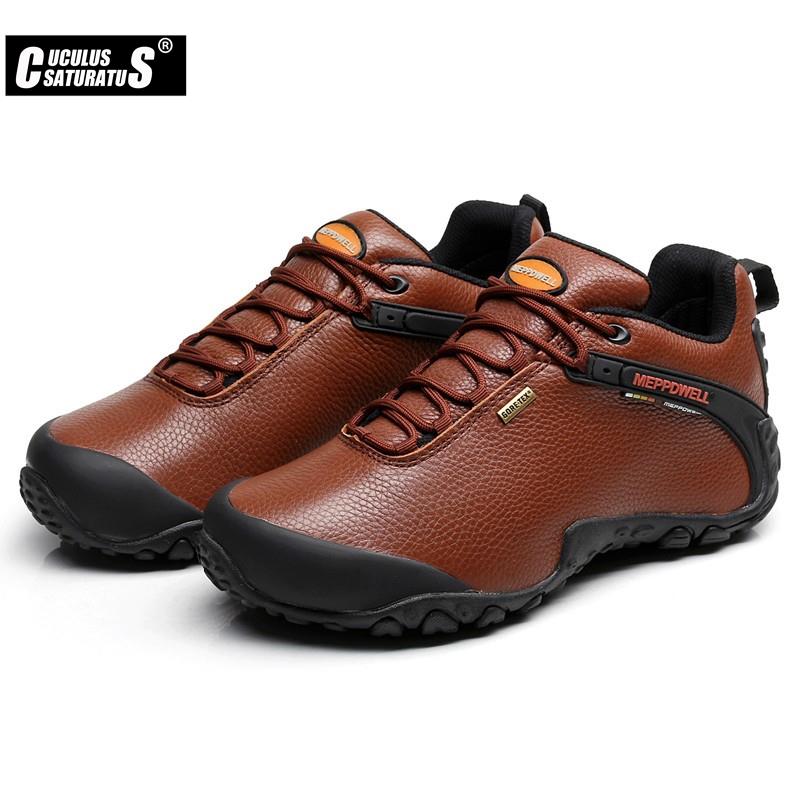 High Quality Unisex Hiking Shoes Autumn Winter genuine leather Outdoor Mens women Sport Trekking Mountain Athletic Shoes 224-5