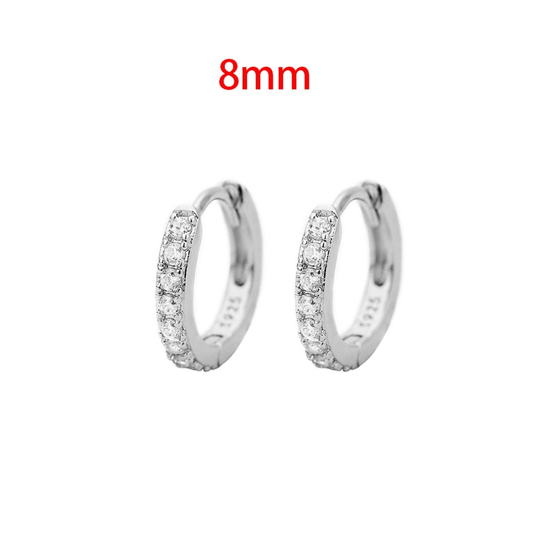 Stainless Steel 1 Pair Minimalist Huggie Hoop Earrings For Women Gold Color Tiny Round Circle 6/8/10mm Punk Unisex Rock Earring