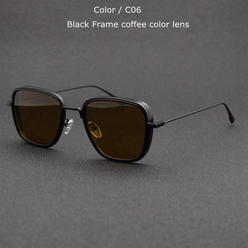 TUZENGYONG 2022 New Steampunk Sunglasses Fashion Men Women Brand Designer Vintage Square Metal Frame Sun Glasses UV400 Eyewear