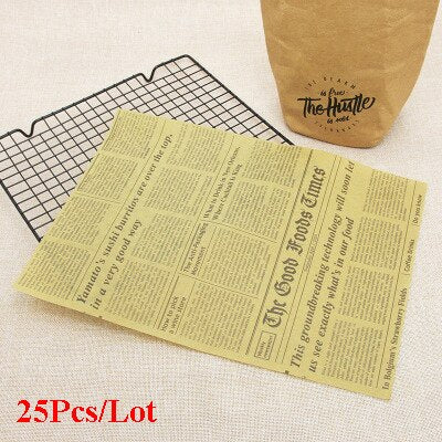 Parchment Paper Grease Resistant Basket Liner Oilpaper, Bread Sandwich Burger Fries Wrappers - White / Brown, Baking Tools