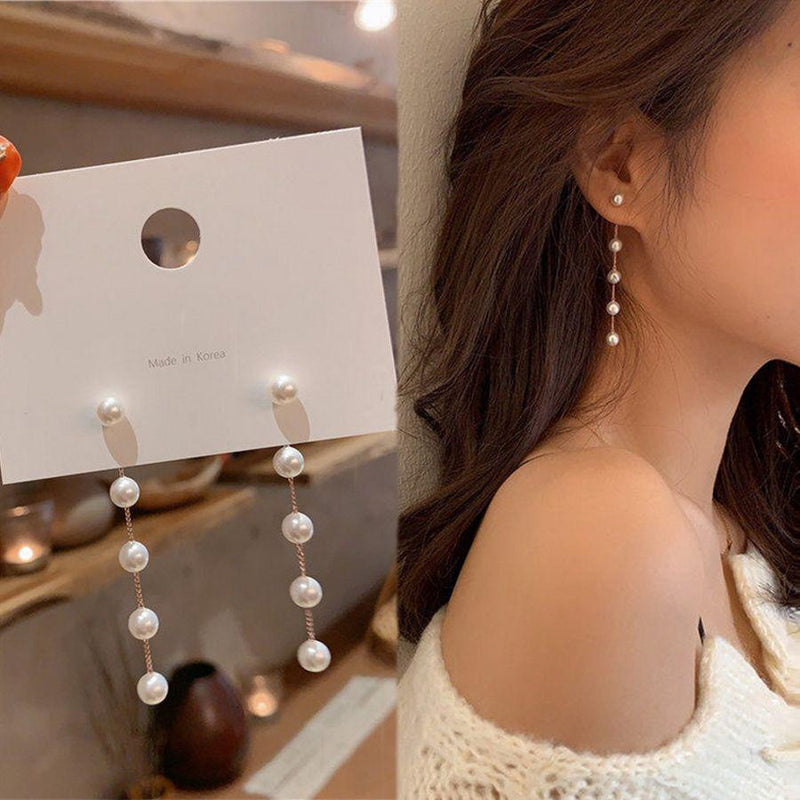 2022 New Fashion Unique Personality Shiny Simple Love Tassel Peach Heart Earrings Party Jewelry Exquisite Gift Wholesale