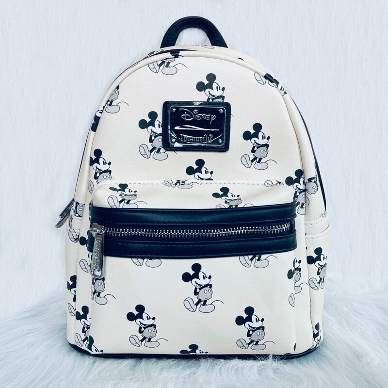 Disney PU Leather Stitch Women Backpack Loki Baby Yoda Lady Bags Toy Story 3 Alien Children Schoolbag Brand Handbag For Girls