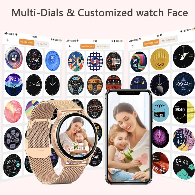 WEEDOM 2022 Bluetooth Call Smart Watch Women Custom Dial Watches Men Sport Fitness Tracker Heart Rate Smartwatch For Android IOS