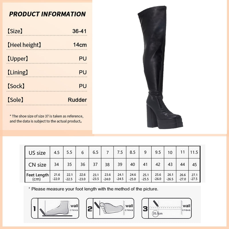 GOGD 2022 New Ankle Boots Women Quality Platform Boots Female Fashion Short Boot Black Chunky High Heel Women Shoes Big Size 41