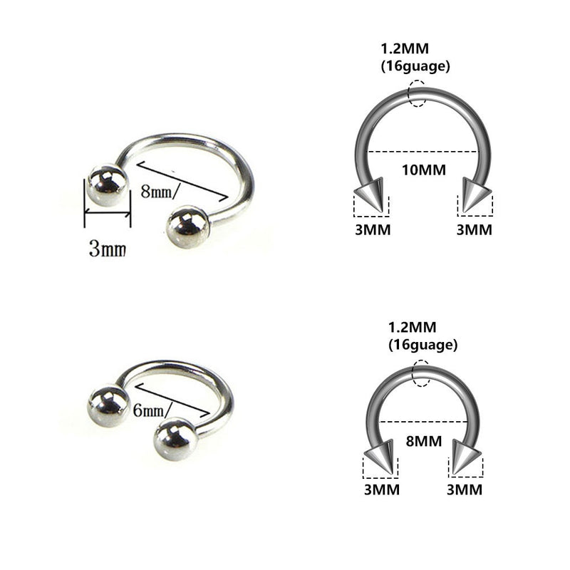 1PC Stainless Steel Fashion Crystal CZ Hoop Women Tragus Cartilage Helix Studs Earrings Conch Rook Daith Lobe Piercing Jewelry