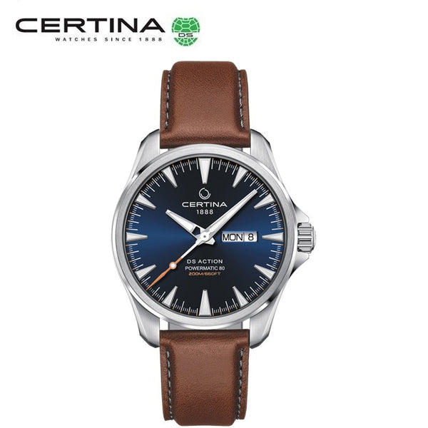 Certina Kinetic Energy Series Automatic Mechanical Watch Men&#39;s Watch Luminous Pointer Luxury Men&#39;s Watch Simple Belt Watch Gift