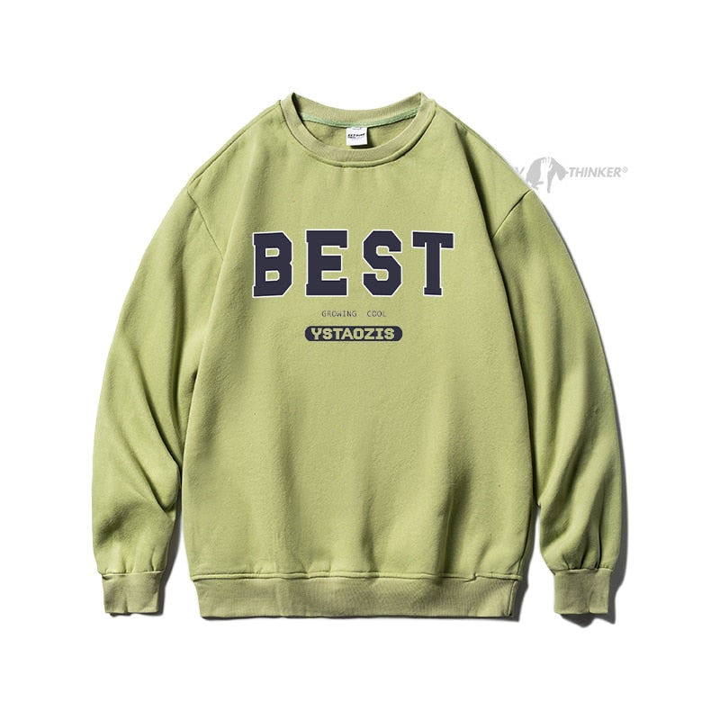 Privathinker Spring Autumn Letter Hoodies For Men Oversized Sweatshirts Korean Man Clothing Casual Unisex Pullovers Thick 3XL