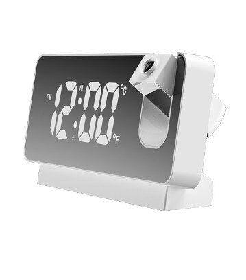 LED Digital Projection Alarm Clock Table Electronic Temperature Display Backlight Snooze Ceiling Clocks for Home Bedroom Timer