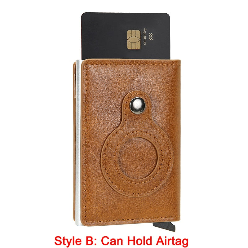 Rfid Card Holder Men Wallets Money Bag Male Black Short Purse 2022 Small Leather Slim Wallets Mini Wallets For Airtag Air Tag