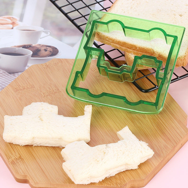 Diy Sandwich Cutter Mould Children Funny Cartoon Lunch Breakfast  Food Cutting Die Bread Mold Baking Tool Kitchen Accessories