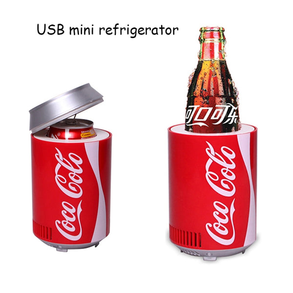 Mini usb Fridge Cooler Heater Cola bottle Dual Use Home Dormitory DC 5V 12V Car Office Refrigerator Computer Wine Cooler