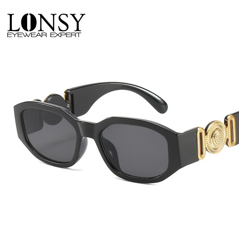 Fashion Brand Design Vintage Small Rectangle Sunglasses Women Men Retro Cutting Lens Gradient Square Sun Glasses Female UV400