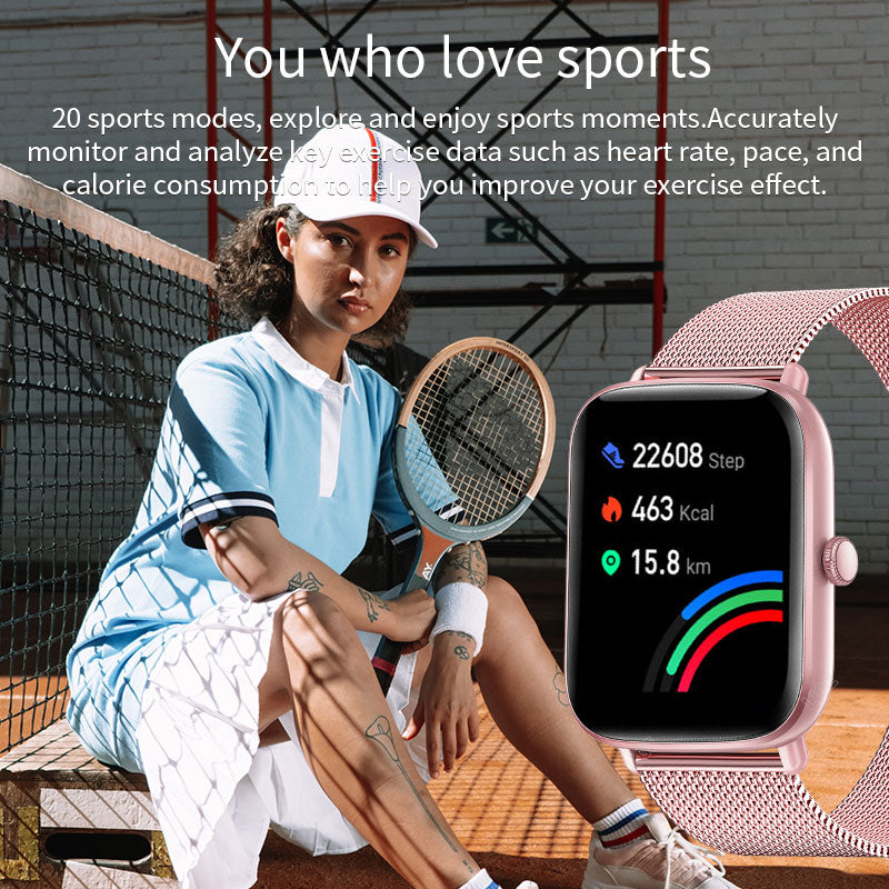 2022 LIGE New Women Smart Watch Heart Rate Monitor Health Sport Watches Life Waterproof Women Smartwatch For Huawei Apple Phone