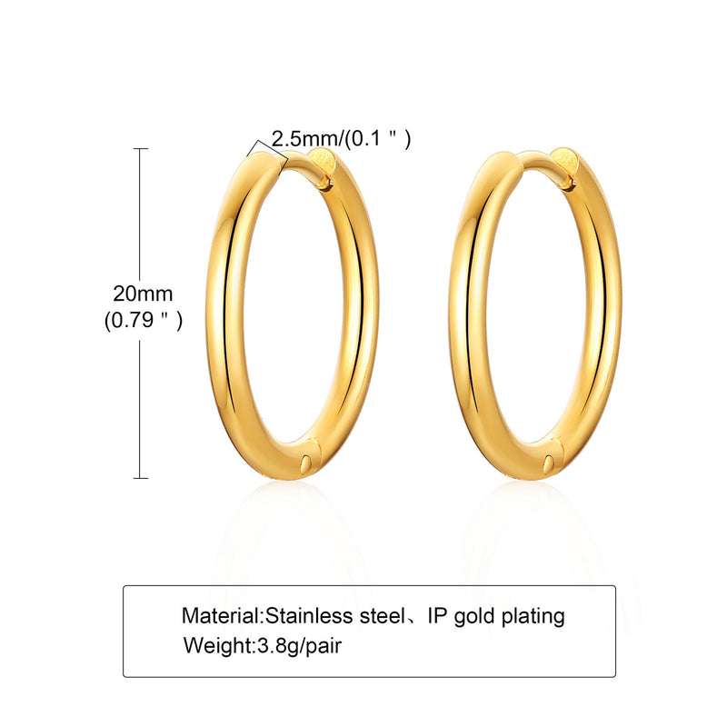 Vnox Large Star Hoop Earrings for Women Silver Color Not Fade