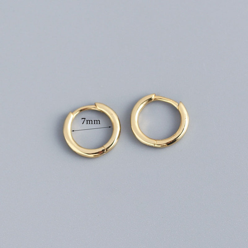 Stainless Steel 1 Pair Minimalist Huggie Hoop Earrings For Women Gold Color Tiny Round Circle 6/8/10mm Punk Unisex Rock Earring