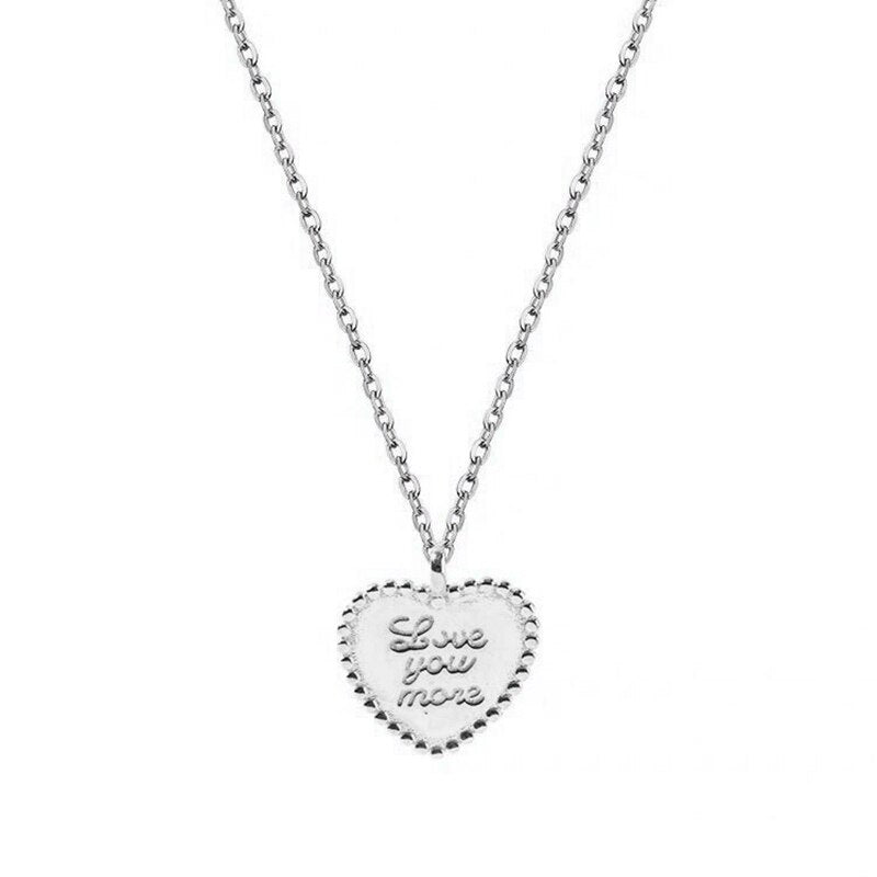 SINLEERY Simple Love Heart Charm Pendant Necklace For Women Silver Color Chain On The Neck Choker Fashion Jewelry CY014 SSB