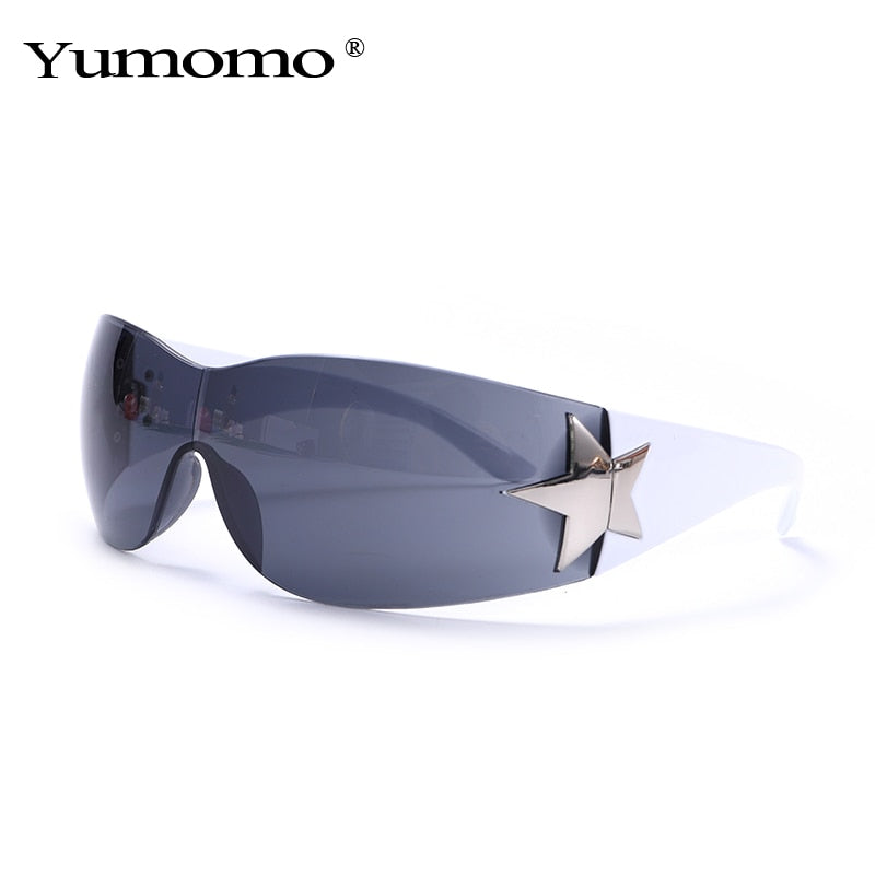 Punk One Piece Sunglasses Goggle New Y2k Luxury Brand Sun Glasses 2000&