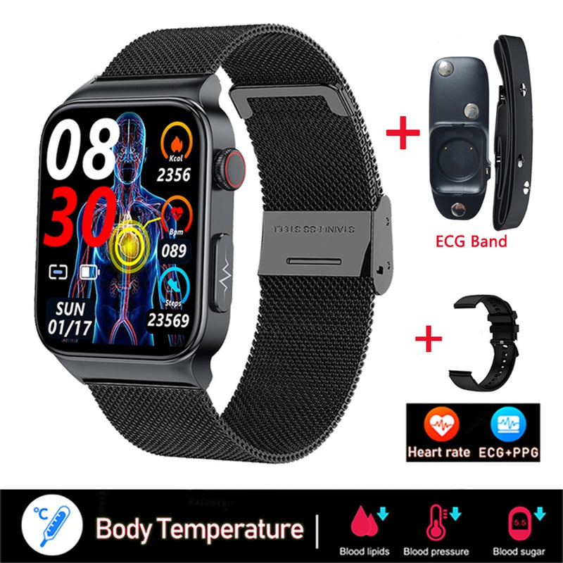 XIAOMI E500 ECG+PPG Smart Watch Blood Glucose Electrocardiogram Temperature Blood Oxygen Sleep Monitoring Sports Smart Watch