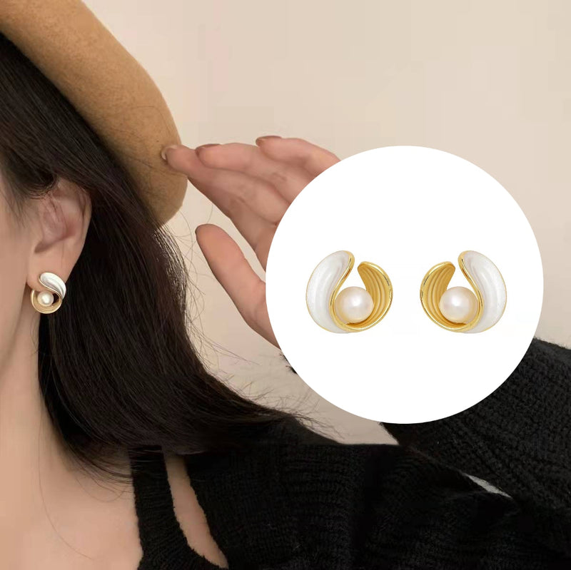 Creative Irregular Flower Basket Dangle Earrings for Women Gold Metal Stereoscopic Exaggerated Drop Earring Pendientes Brincos