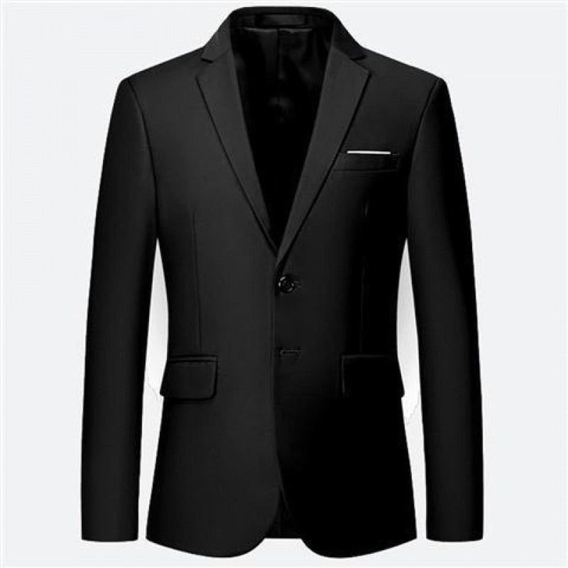 Red Suit Men's Two-button Slim Fit Plus Fertilizer To Increase Youth Business Professional Formal Wear Wedding For Dinner Blazer