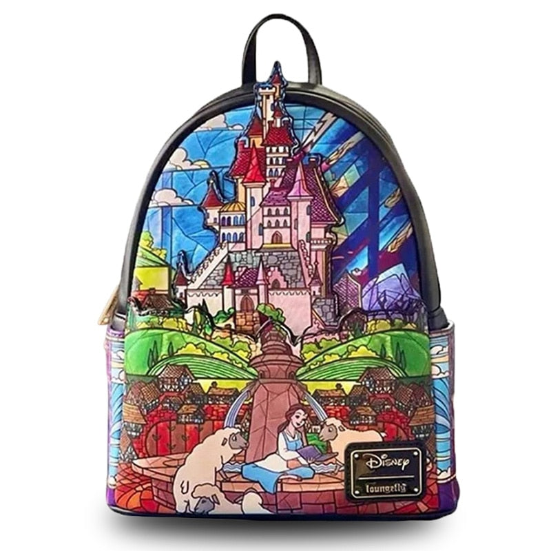 Disney PU Leather Stitch Women Backpack Loki Baby Yoda Lady Bags Toy Story 3 Alien Children Schoolbag Brand Handbag For Girls