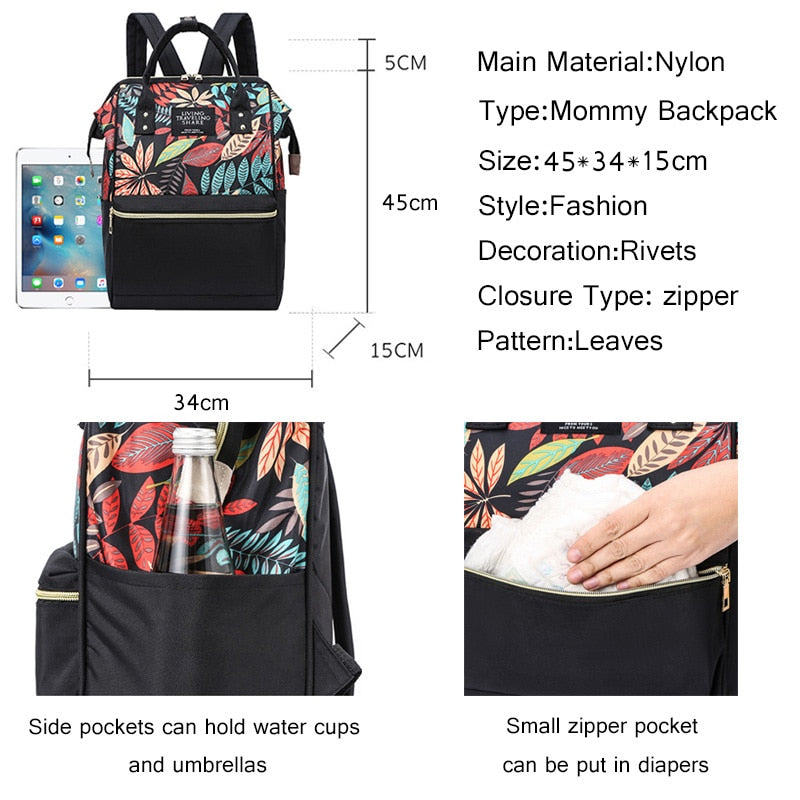 Nylon Women Backpack Ladies Shoulder Backpacks Large Capacity Mommy Baby Nursing Bags Fashion Female Business Laptop Backpack