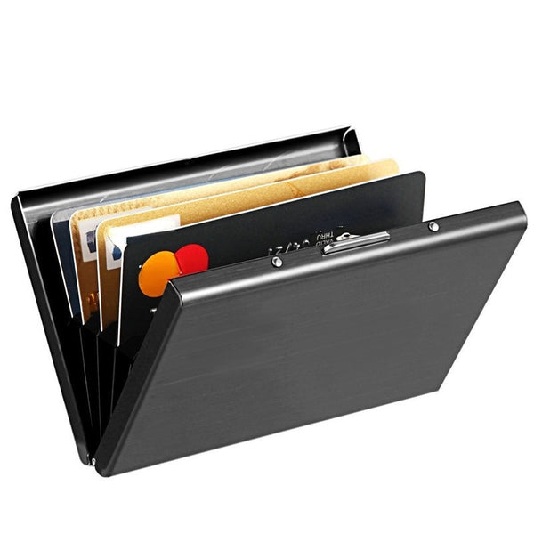 1pc Card Holder Men RFID Blocking Aluminum Metal Slim Wallet Money Bag Anti-scan Credit Card Holder Thin Case Small Male Purses