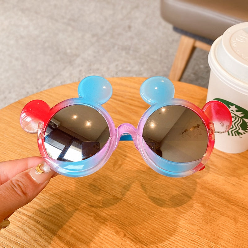 2022 Boy Girl Cute Cartoon Bear Shape Fashion Round Sunglasses Children Vintage Sunglasses UV Protection Classic Kids Eyewear