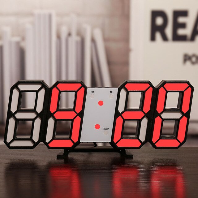 Nordic Large Digital Wall Clock Kitchen LED Display Home Clocks Wall Watch Night USB Electronic Alarm Clock Bathroom Table Clock