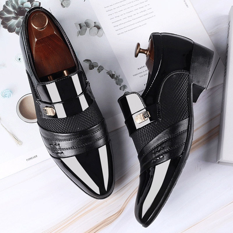 Slip on Men Dress Shoes Men Oxfords Fashion Business Dress Men Shoes 2020 New Classic Leather Men&