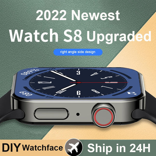 2022 NEW Smartwatch HW8 Max Men 1.99&quot; full screen NFC Right angle design bluetooth call Women Smart Watch PK DT7 W57 W27 HW22