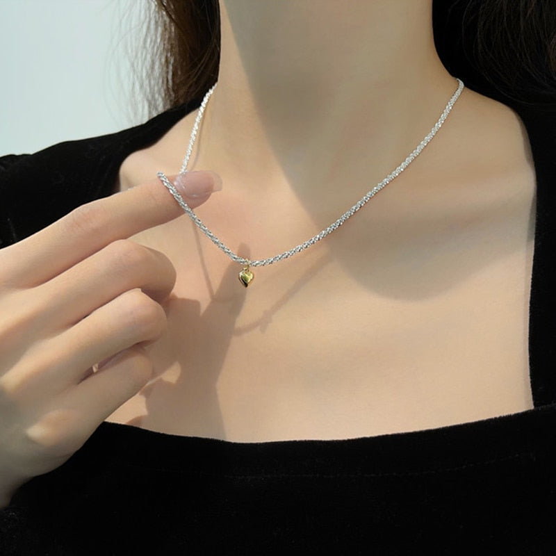 2022 Popular Silver Colour Sparkling Clavicle Chain Choker Necklace Collar For Women Fine Jewelry Wedding Party Birthday Gift