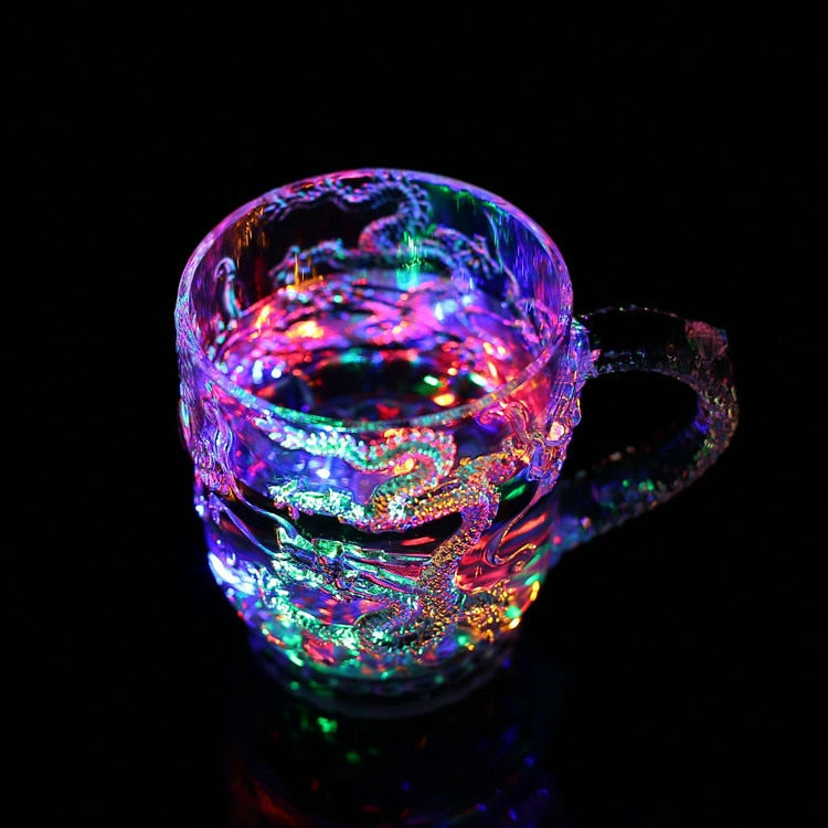 400ml Led Luminous Mug Color Changing Beer Mugs Water Sensor Light-emitting Cup for Neon Party Glow Drinkware Birthday Gift