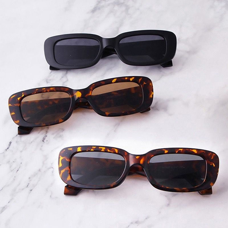 2022 New Fashion Summer Vintage Small Square Frame Sunglasses For Women Retro Punk Rectangle Sun Glasses Eyewear Shades