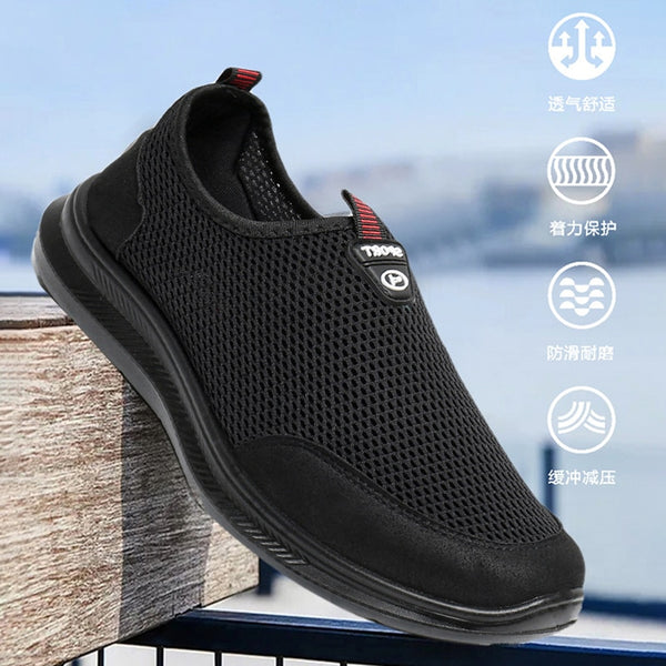 Breathable Men Loafers Slip-on Mens Driving Shoes Summer Causal Shoes New Men&#39;s Peas Shoes With Hole British Sneakers for Man