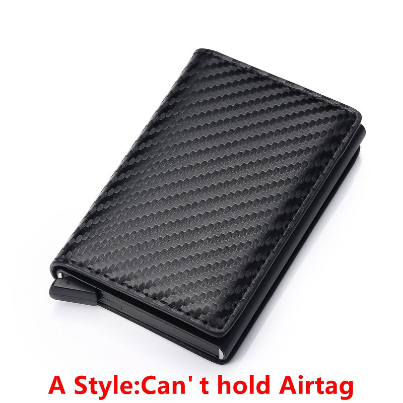 New Carbon Fiber For Apple Airtag Wallet Men Business ID Credit Card Holder Rfid Slim Anti Protect Airtag Slide Wallet Dropship