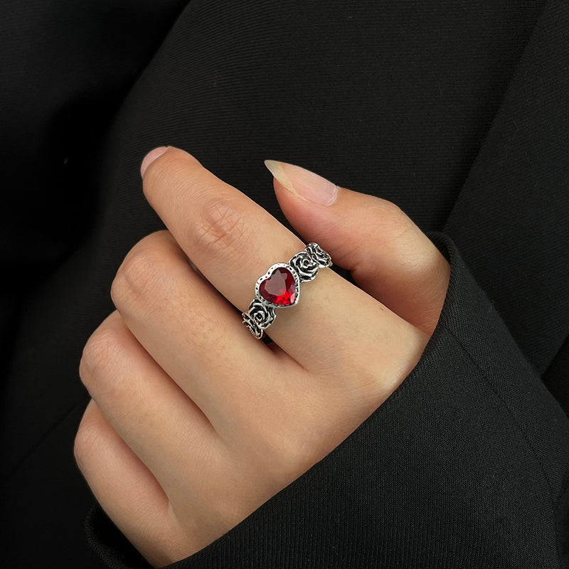 New Fashion Creative Colorful Love Heart Ring for Women&